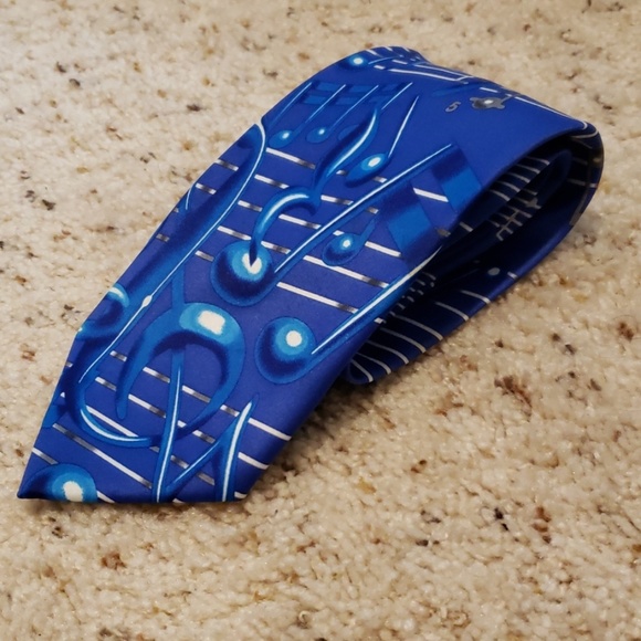 Danggi Other - Danggi Blue Music Notes Tie